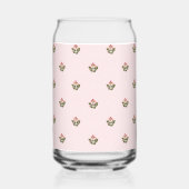 Personalized Delicate Botanical Floral Romantic ガラス缶 (裏面)