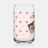 Personalized Delicate Botanical Floral Romantic ガラス缶 (右)