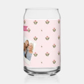 Personalized Delicate Botanical Floral Romantic ガラス缶 (左)