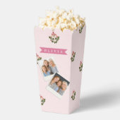 Personalized Delicate Botanical Floral Romantic フェイバーボックス (はじけた状態)