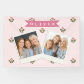 Personalized Delicate Botanical Floral Romantic 横断幕 (横)