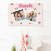 Personalized Delicate Botanical Floral Romantic 横断幕 (インサイチュ)