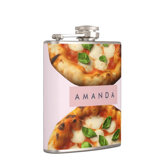 Personalized Delicious Pizza Design フラスク (右)