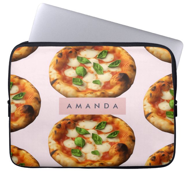 Personalized Delicious Pizza Design ラップトップスリーブ (正面)