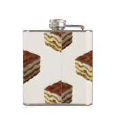 Personalized Delicious Tiramisu Dessert Pattern フラスク (裏面)