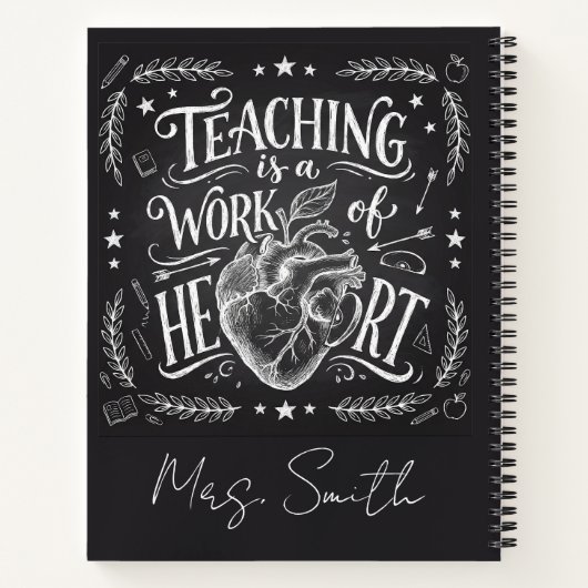 Personalized Deluxe Teacher Lesson Plan Notebook ノートブック (裏面)