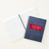 Personalized Denim Custom Name Notes & Stuffs ノートブック (内部)