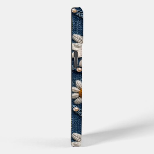 Personalized Denim Daisy Initial Phone Case Case-Mate iPhoneケース (裏面 / 右)