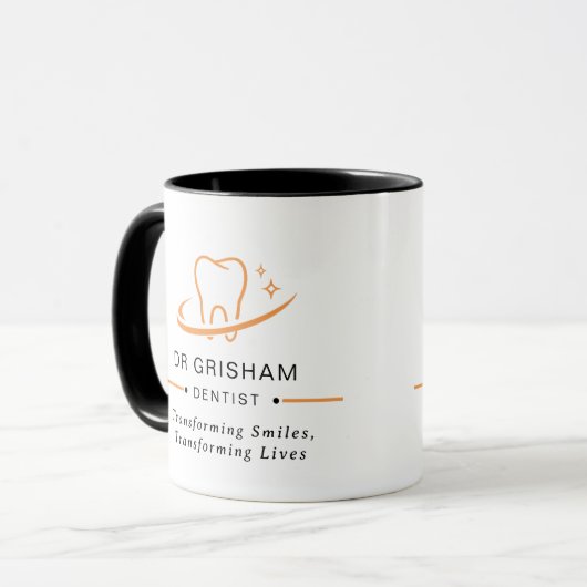 Personalized Dentist Logo Coffee Mug マグカップ (正面左)