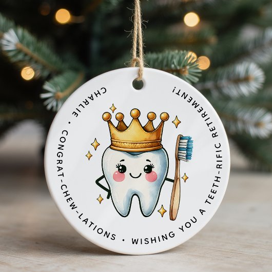 Personalized Dentist Retirement Gift セラミックオーナメント