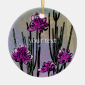 Personalized Desert Bloom Art Keepsake Ornament セラミックオーナメント (正面)