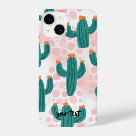 Personalized Desert Pink Cacti Phone Case iPhoneケース (裏面)