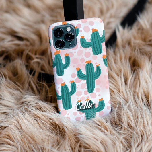 Personalized Desert Pink Cacti Phone Case iPhoneケース