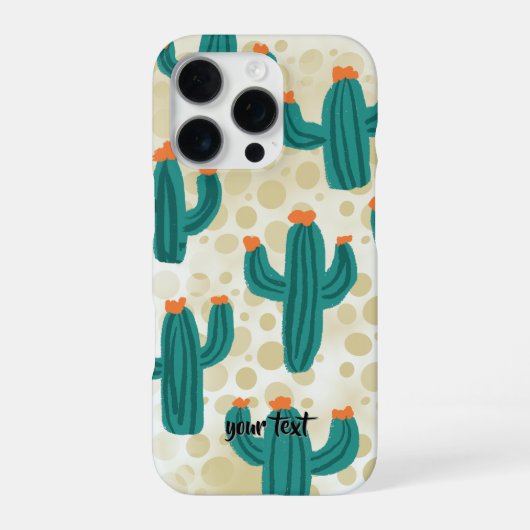 Personalized Desert Sand Cacti Phone Case iPhoneケース (裏面)