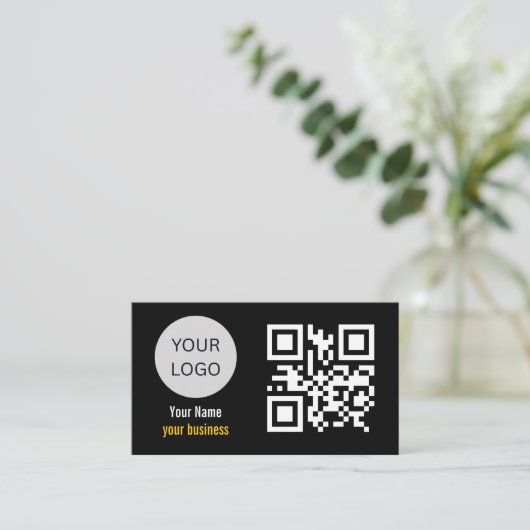 Personalized design with Custom Contact & qr code 名刺 (スタンド正面)