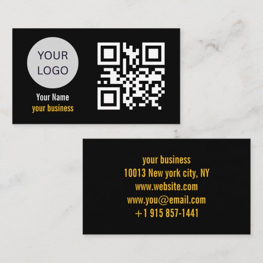 Personalized design with Custom Contact & qr code 名刺 (正面/裏面)