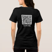 Personalized Design Your Own Funny QR Code トライブレンドＴシャツ (裏面)