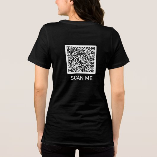 Personalized Design Your Own Funny QR Code トライブレンドＴシャツ (裏面)
