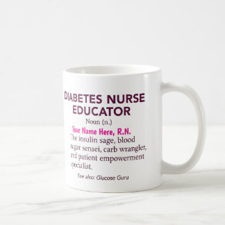 Personalized Diabetes Nurse Educator Gift コーヒーマグカップ