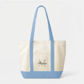 Personalized diaper bag with elegant name monogram トートバッグ (正面)
