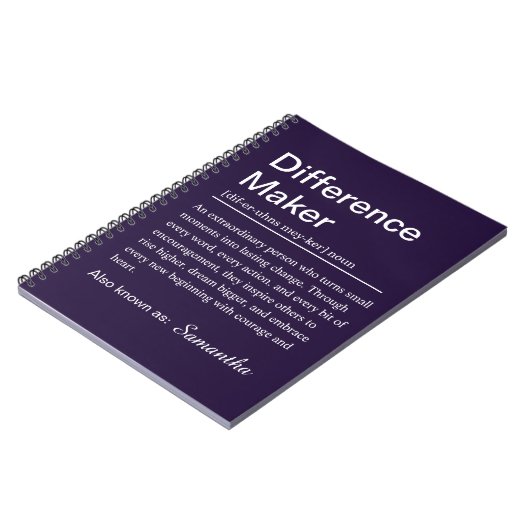 Personalized Difference Maker Definition ノートブック (左側)