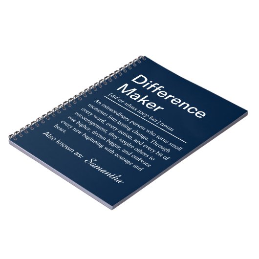 Personalized Difference Maker Definition ノートブック (左側)