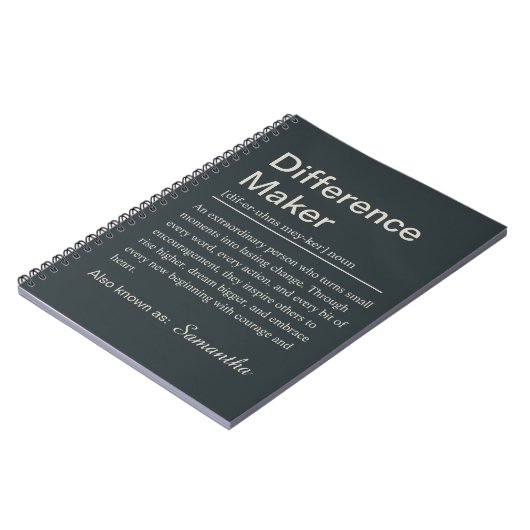 Personalized Difference Maker Definition ノートブック (左側)