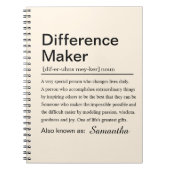 Personalized Difference Maker Definition Custom ノートブック (正面)