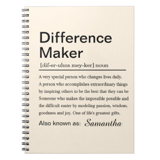 Personalized Difference Maker Definition Custom ノートブック