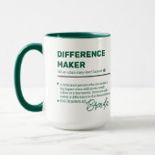 Personalized Difference Maker Mug, Appreciation M マグカップ (左)