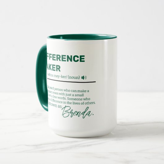Personalized Difference Maker Mug, Appreciation  M マグカップ (正面左)