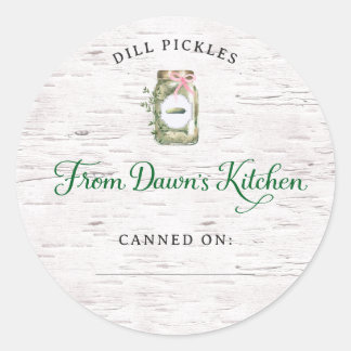 Personalized Dill Pickles Canning Stickers ラウンドシール