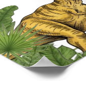 Personalized Dino 1st Birthday Milestone Poster ポスター (角)