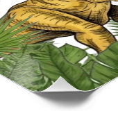 Personalized Dinosaur 1st Birthday Invite & Signs ポスター (コーナー)