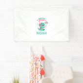 Personalized Dinosaur Birthday Banner Boys 横断幕 (インサイチュ)