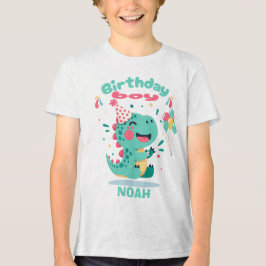 Personalized Dinosaur Birthday Boy T-Shirt トライブレンドＴシャツ