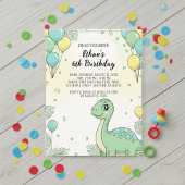 Personalized Dinosaur Birthday Invitation 招待状