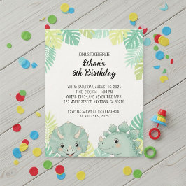 Personalized Dinosaur Birthday Invitation | Dino 招待状