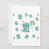 Personalized Dinosaur Birthday Thank You Card Boys サンキューカード (裏面)
