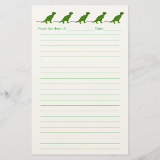Personalized Dinosaur Lined Stationery for Kids 便箋