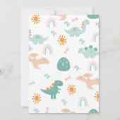 personalized dinosaure birthday card for kids  招待状 (裏面)