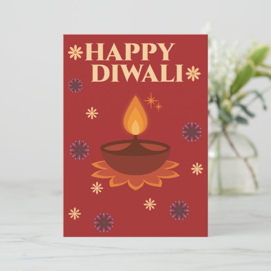 Personalized Diwali Card サンキューカード (スタンド正面)