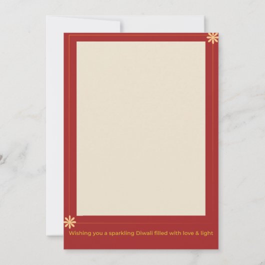 Personalized Diwali Card サンキューカード (裏面)