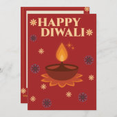 Personalized Diwali Card サンキューカード (正面/裏面)