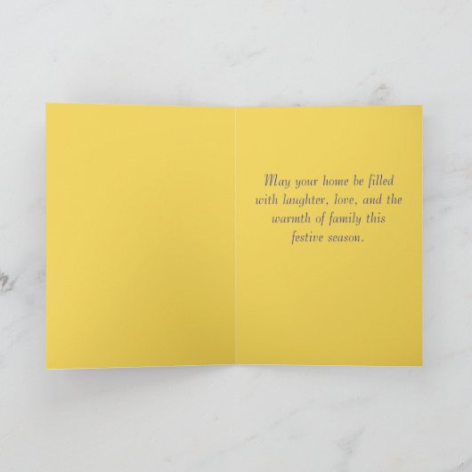 Personalized Diwali Festival Greeting Card カード (内部)