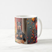 Personalized Doberman Pinscher Christmas Mug – Cus コーヒーマグカップ (正面右)
