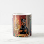 Personalized Doberman Pinscher Christmas Mug – Cus コーヒーマグカップ (中央)