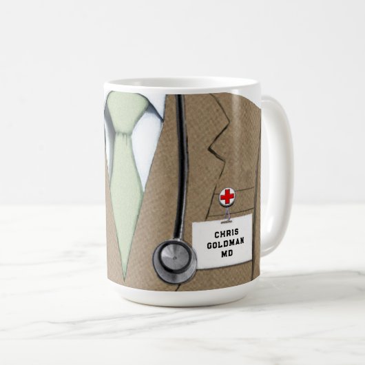 Personalized Doctor コーヒーマグカップ (正面右)
