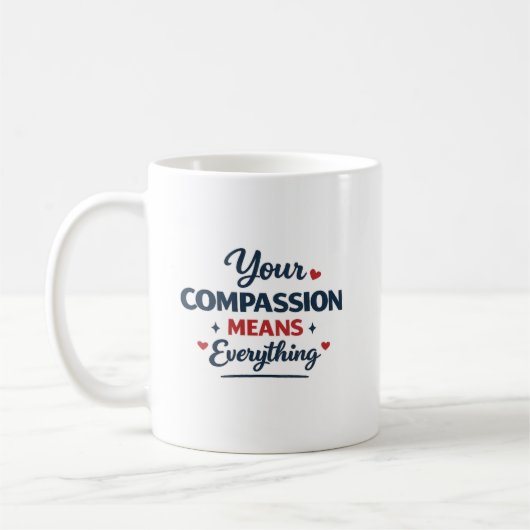 Personalized Doctor Gift | Compassion Matters コーヒーマグカップ (左)