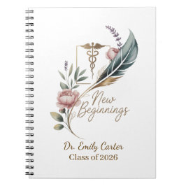 Personalized Doctor Graduation New Beginnings ノートブック